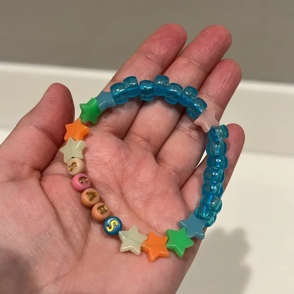 Kandi Swiftie glow in the dark festival concert bracelet SCARS, one of a kind - Image 5