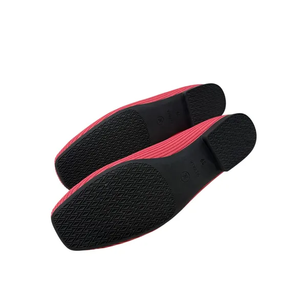 VIVAIA Margot Square Toe Knit Ballet Flats Pink Red Washable Shoes US 8 EU 39 - Image 11