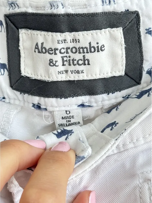 Abercrombie & Fitch White Bootcut Pants Low Rise Front Patch Pocket Women’s 6 - Image 3