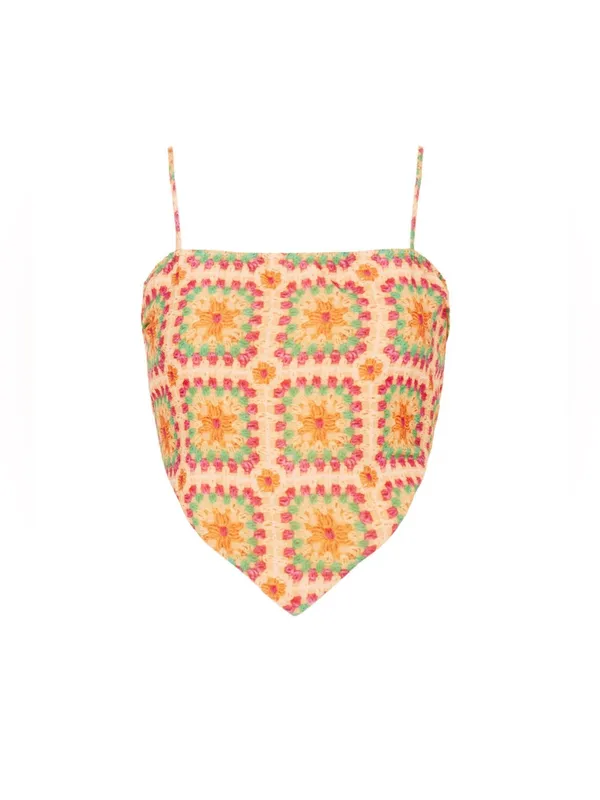 Slate & Willow Scarf Hem Crop Top Size Medium - Image 5