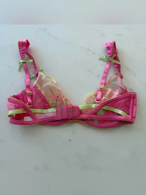 For Love And Lemons Pink Lace Underwire Bra - Image 2