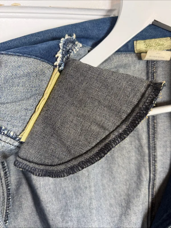 Be Blue Vintage Made in USA Cotton Denim Jean Chore Blazer Coat - Image 5