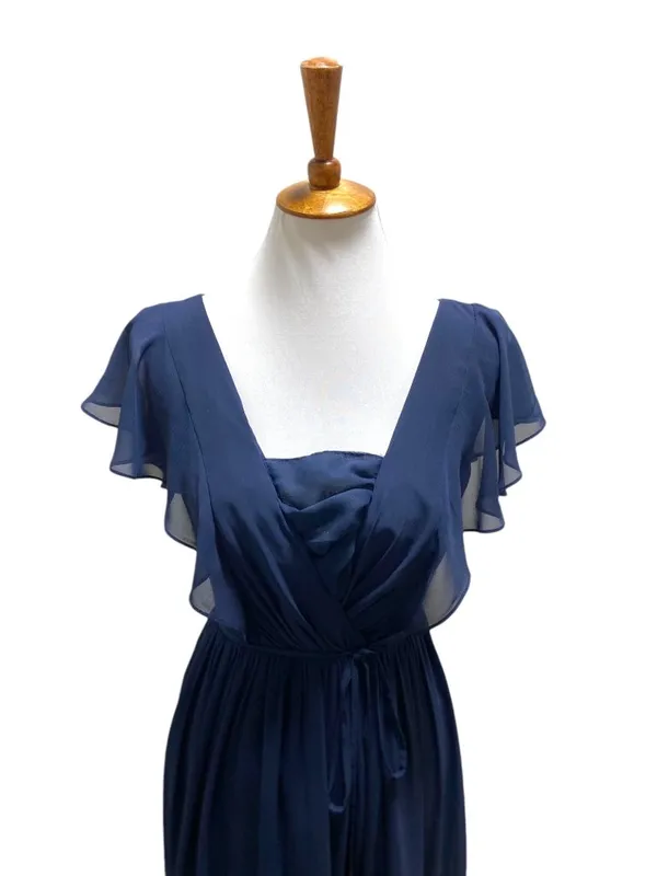 White By Vera Wang Maxi Dress Navy Blue Size 2 Wedding Special Occasion Boho - Image 7