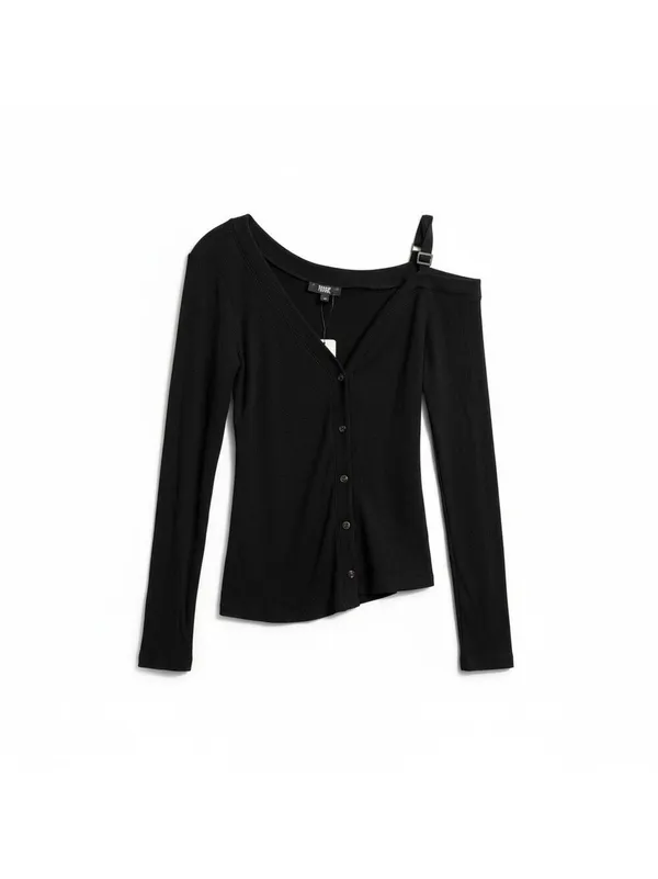 PAIGE Theresa Top Ribbed Cold Shoulder‎ Ribbed Knit XS NWT - Image 2