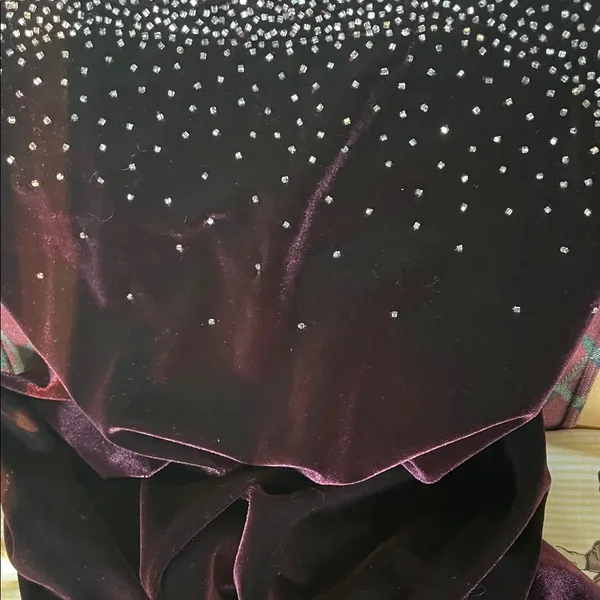 Victoria's Secret burgundy Maxi Dress with Embellished Bodice - Image 9
