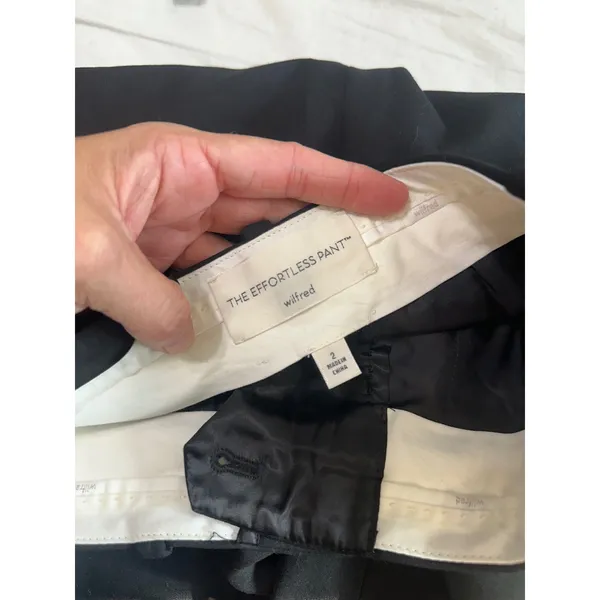 Wilfred Aritzia The Effortless Pant Eversential Black High Rise Wide Leg Size 2 - Image 9