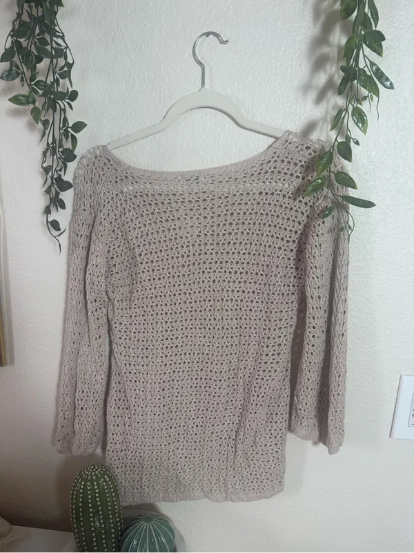 Cupshe Cream Crochet Open-Knit Beach Coverup with Starfish Accent - Image 5