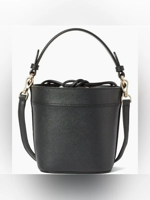 Kate Spade Cameron Small Bucket Bag Black Leather - Image 3