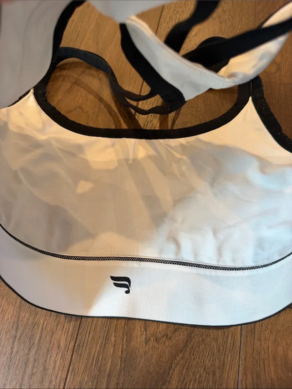 Fabletics White & Black Strappy Sports Bra - Size L/XL - C71-008 - Image 5