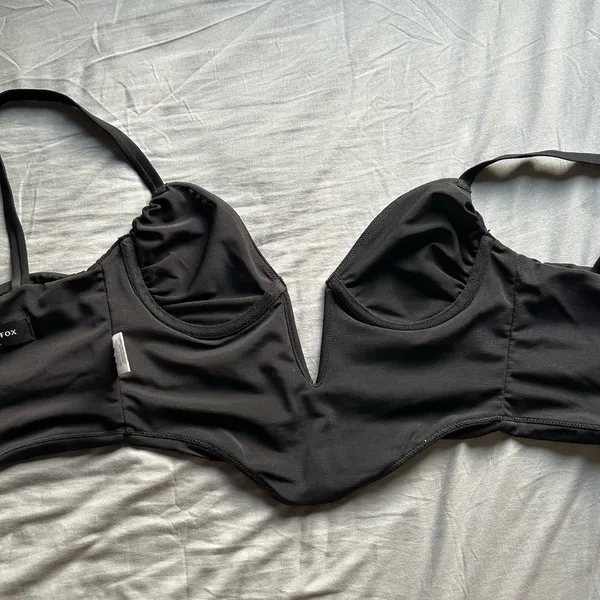 White Fox Boutique Black Bustier Top - Image 3