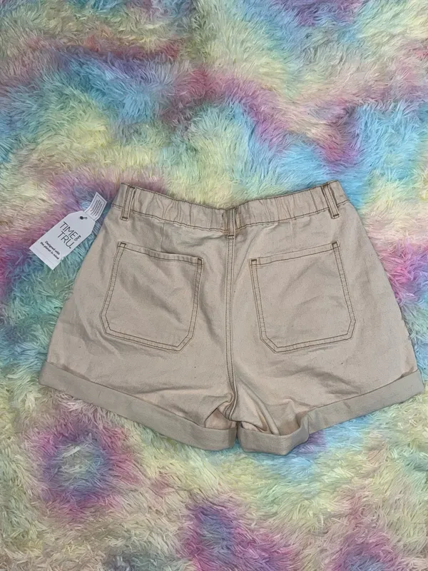 Cute khaki denim shorts Tan Size 10 - Image 4