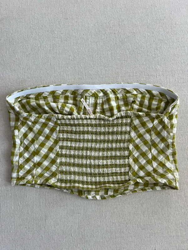 Free People Gingham Tube Top - Image 2