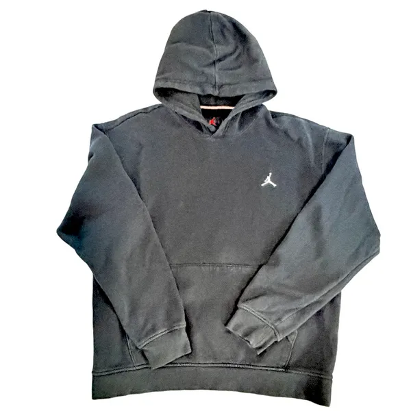 Jordan black hooded sweater fleece inner lining medium normcore - Image 7