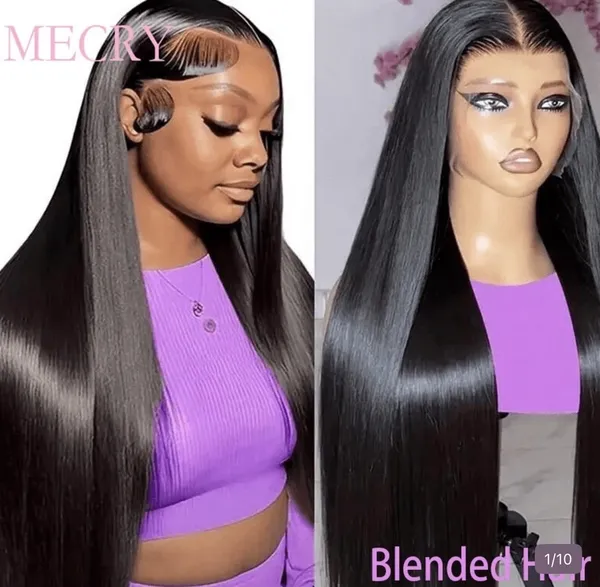 Mercy blended Hair 20 inch 5x5 HD lace front wigs 200density human frontal Hair - Image 2