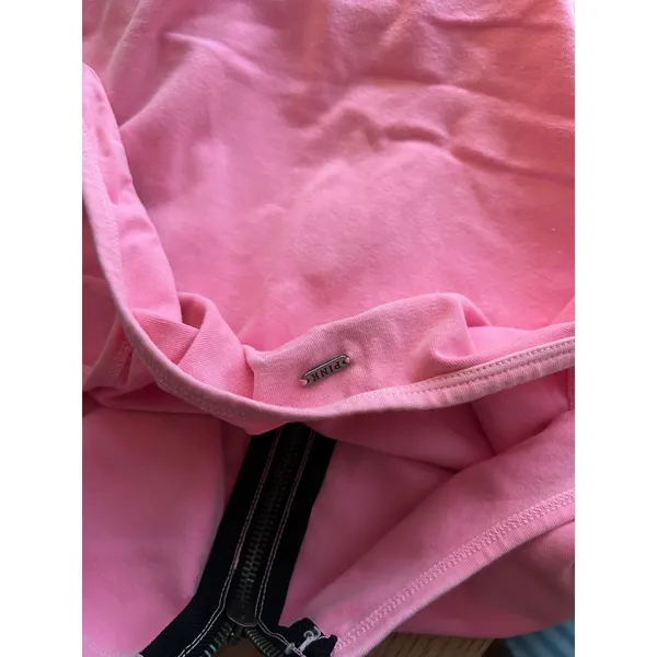 Womens PINK Victoria’s Secret Zip Up Dress Cotton/Spandex Stretchy Pink Small - Image 4