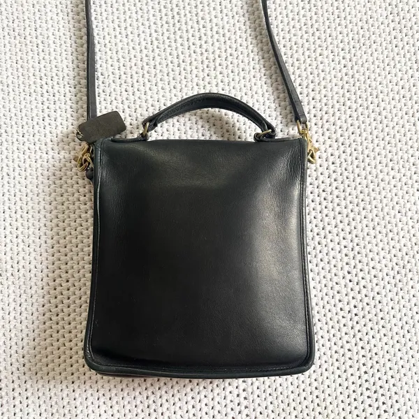 Coach Blue Leather Vintage Slim Station Shoulder Top Handle Flap Turn Lock Bag - Image 10