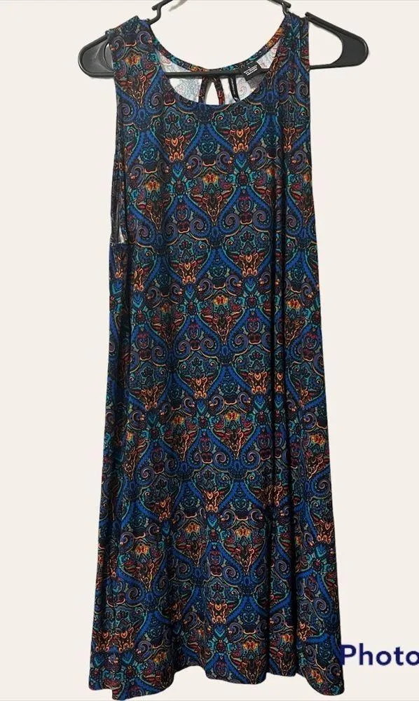 New Directions womens dress large sleeveless keyhole back geometric print comfy - Image 10