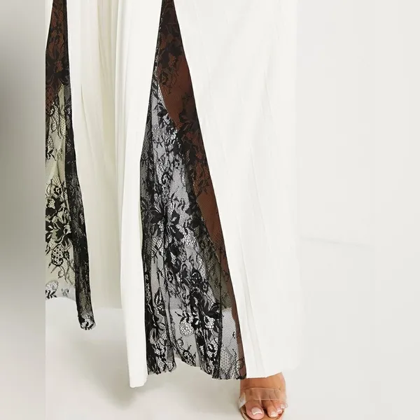 ASOS Cami Pleated Maxi Dress with Lace Trim Size 4 - Image 9