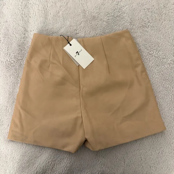 7 for all Mankind Faux Leather Skort - Image 3