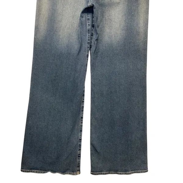 7 For All Mankind Ultra High Rise Jo Wide Leg‎ Jeans Blue Denim Womens Size 32 - Image 8