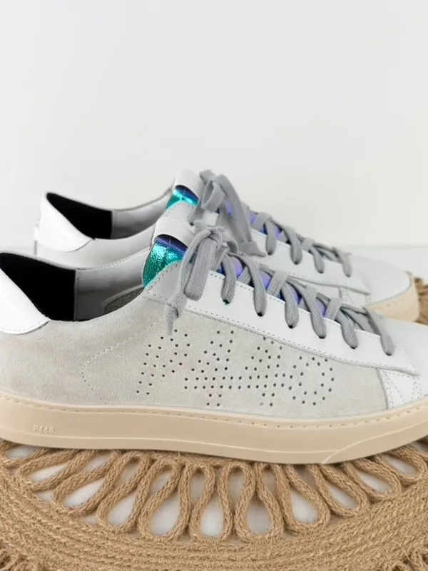 NEW P448 Jack Sneakers White Metallic Women’s Sz 41 EU 9.5 US - Image 2