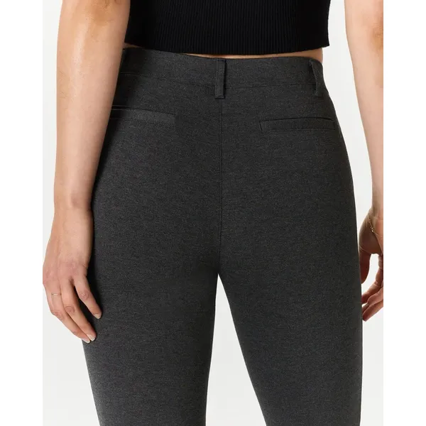 Quince Women Ultra-Stretch Ponte Straight Leg Pants Charcoal Large - Image 2