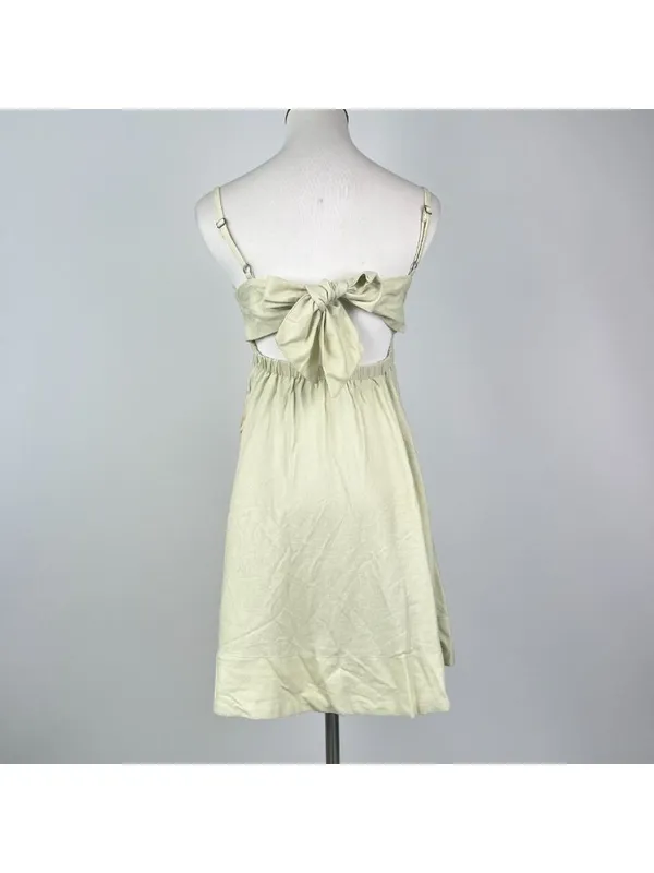 NWOT Farm Rio Linen Blend Floral Print Sleeveless Mini Dress Elastic Waist Sz XS - Image 7