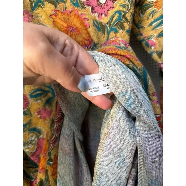 Natural Life Lottie sweater knit maxi dress features a vibrant mustard floral M - Image 4