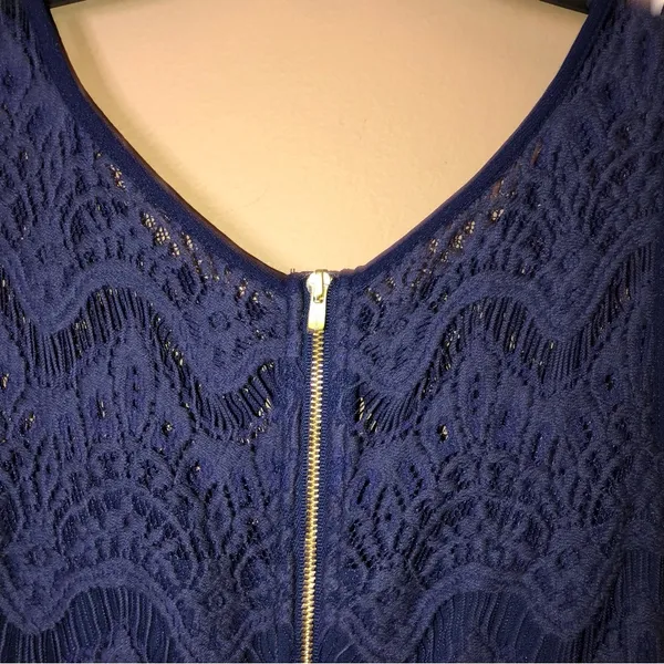Lilly‎ Pulitzer Rhea Crochet Lace Sleeveless Dress navy Blue XS - Image 4