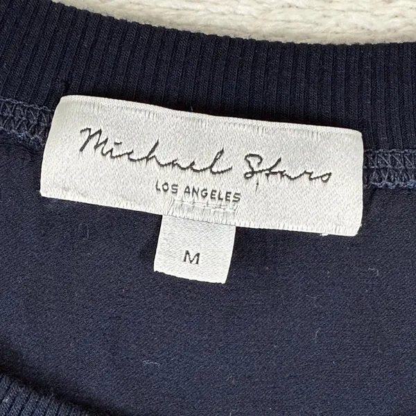 Michael Stars Navy Blue Sleeveless Satin Finish Tank Top DST005 Womens‎ Medium - Image 2