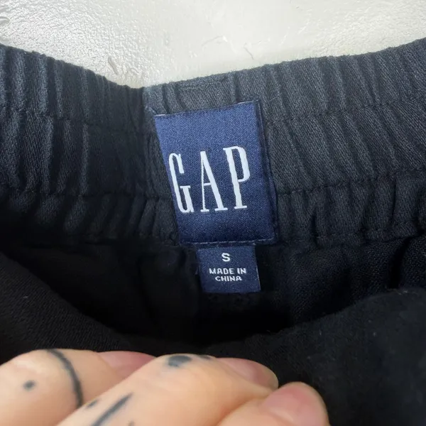 GAP Black Utility Cotton Lyocell Twill Blend Tapered Casual Jogger Pants Small - Image 7