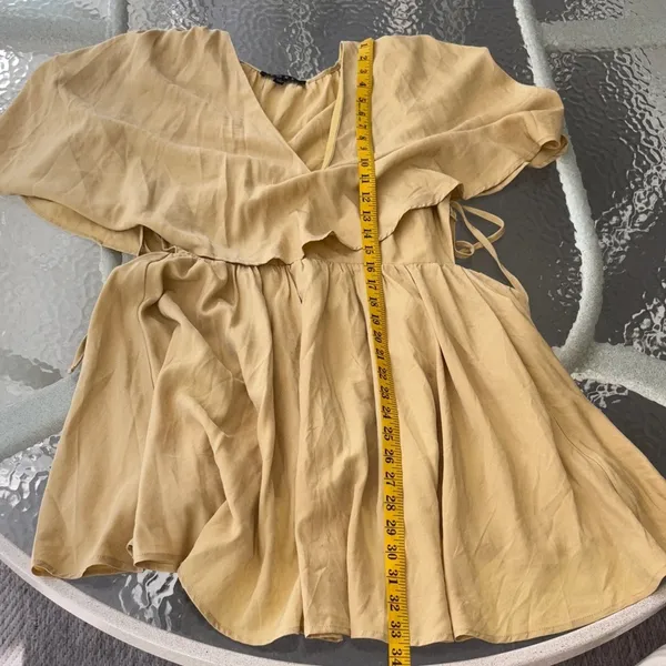 Anthropologie Fore Yellow V-Neck Dress - Image 11