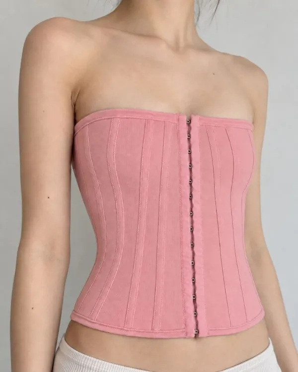 PrettyLittleThing Pink Corset Top 🎀 - Image 3