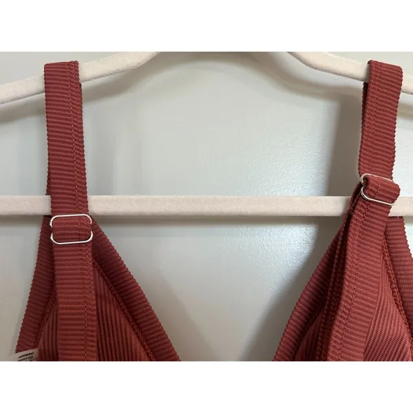 Zaful Burnt Orange Front Clasp Fall Bikini Top Women's Sz Small US Sz 4 - Image 5