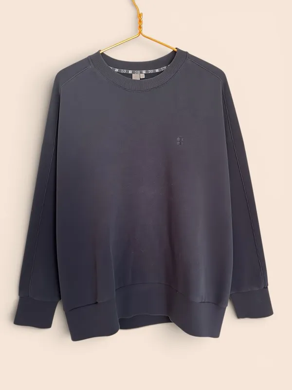 Sweaty Betty Navy Crew Neck Sweatshirt - Image 2
