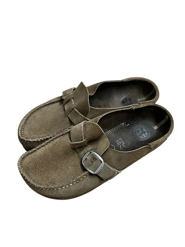 Birkenstock Buckley Suede Leather Clogs Slip On Granola Girl Fall Vibes Utility - Image 5