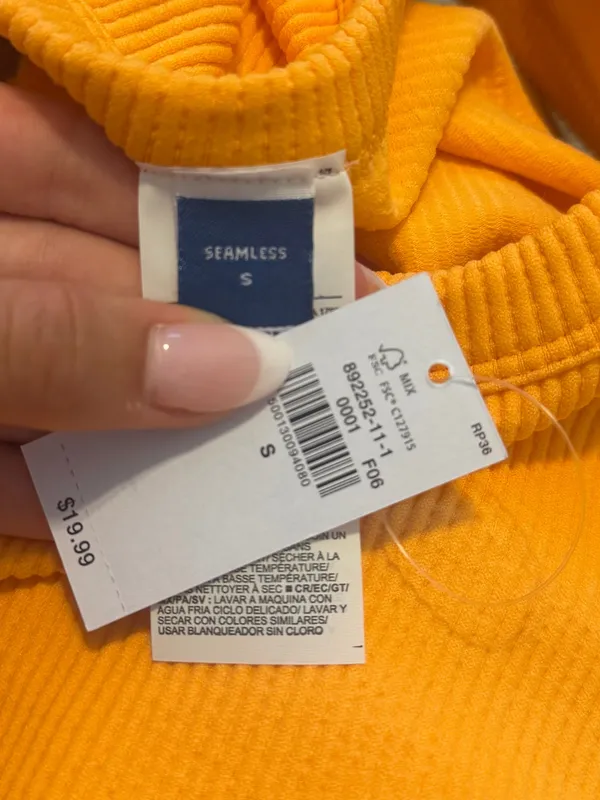 Old Navy Orange Ribbed Tank Top - Image 3