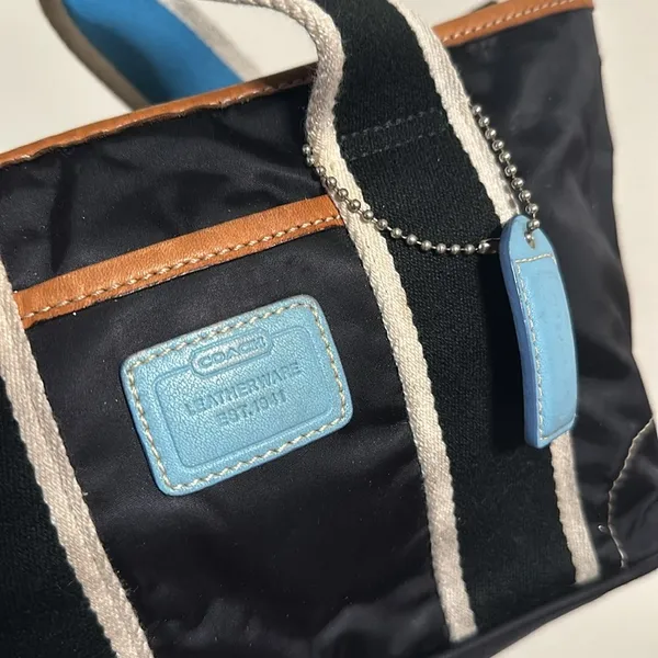 Coach Y2K Nylon and Leather Mini Tote Bag Purse - Image 3