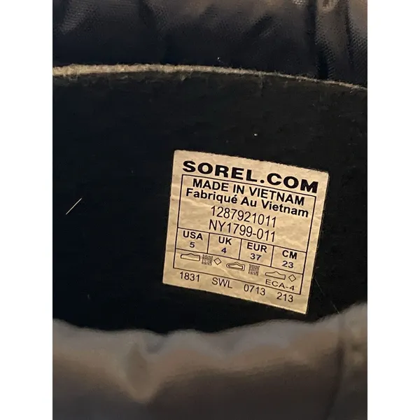 Sorel Snow Boots Unisex Black 1287921011 Size 5 Lace Up Excellent Condition - Image 12