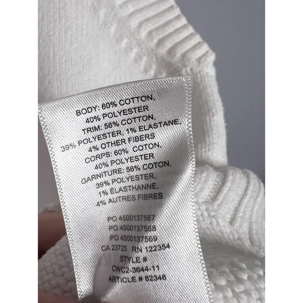 Aritzia‎ Sunday Best Wyatt White Sweater Vest Size XS Cotton Blend - Image 4