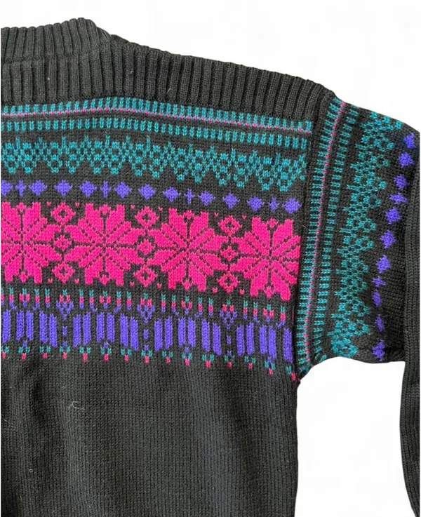 Vintage 70s Meister Wool Sweater Black Size M - Image 3