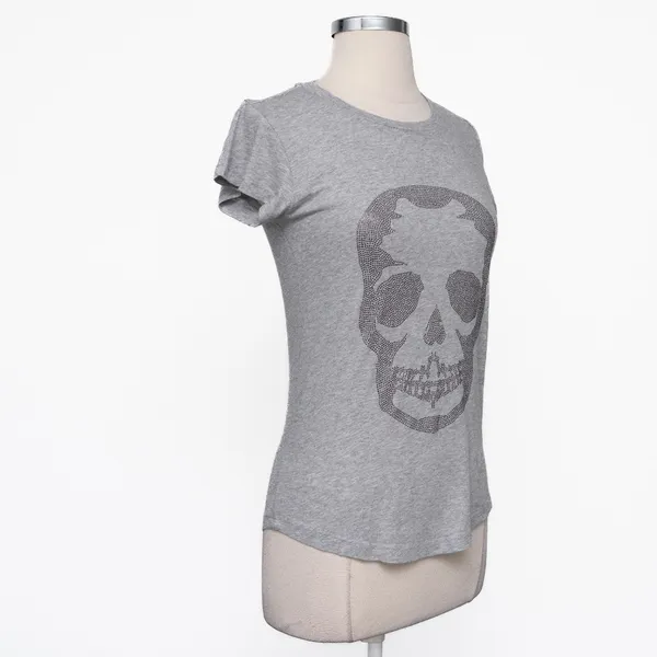 Zadig & Voltaire -‎ New! Skull Cotton & Modal T-shirt - Navy - Image 6