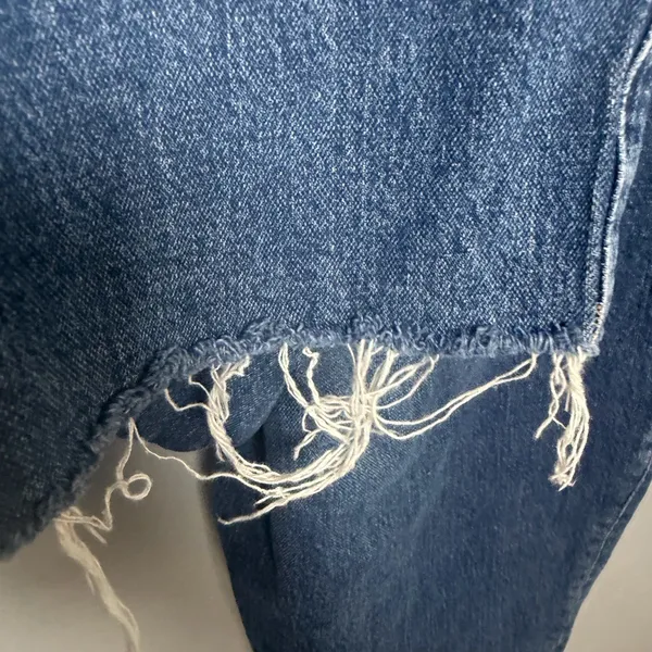 Madewell The Perfect Vintage Jean Women’s Blue Crop Ripped Size 31 - Image 3