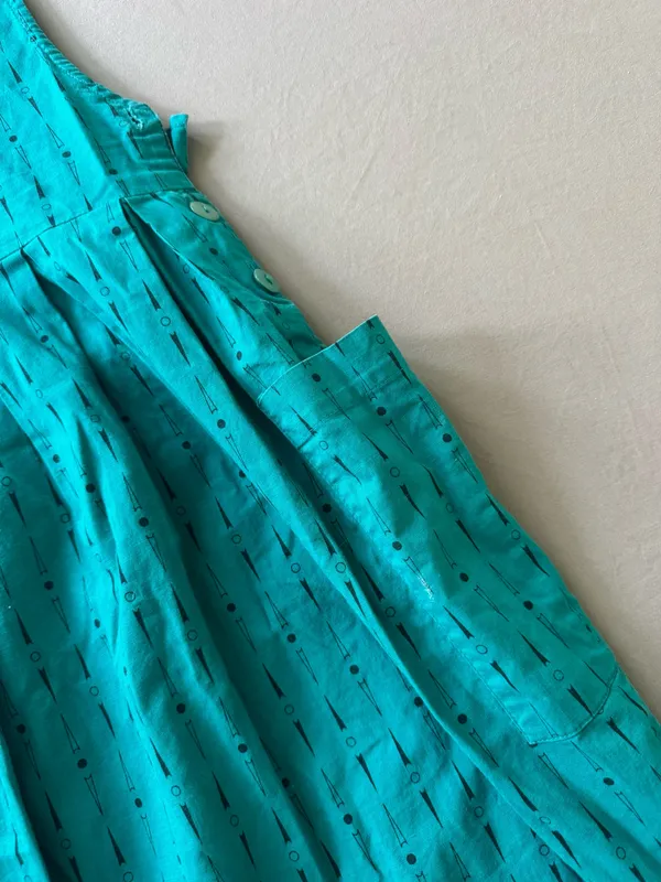Vintage KHAZANA Patterned Pinafore House Dress - Image 7