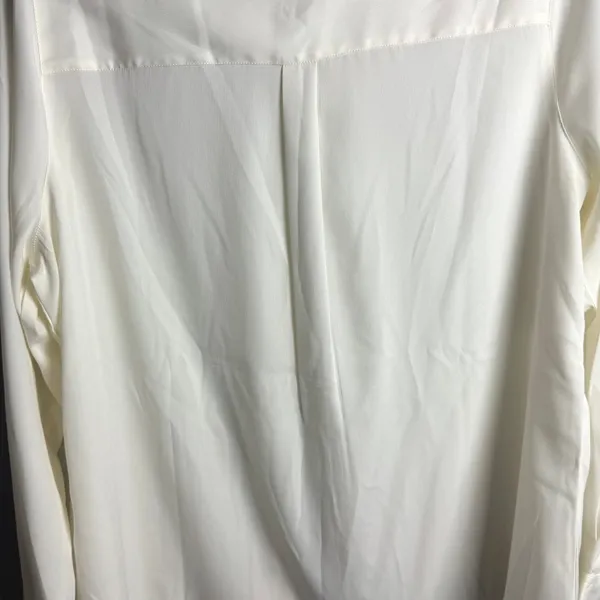 Jessica London Blouse Women Preppy Career Button Long Sleeve Size 18 Cream Work - Image 5