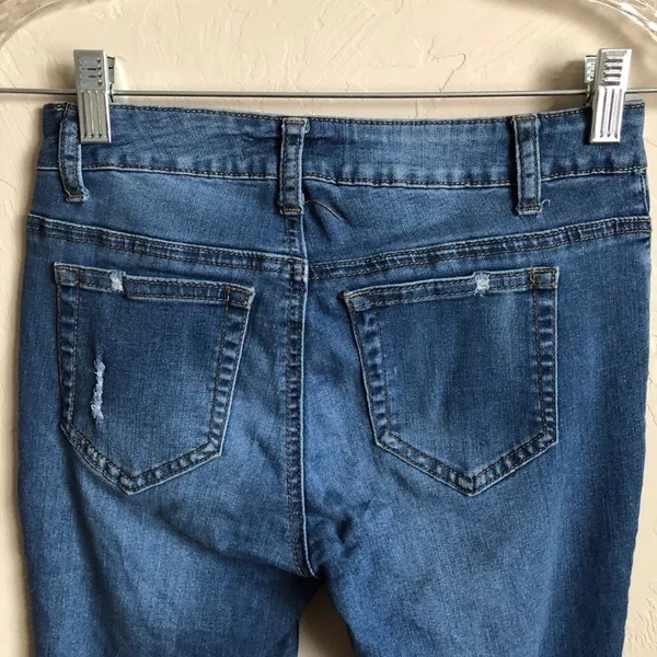 Encore Distressed Raw Hem‎ Skinny Jeans - Image 6