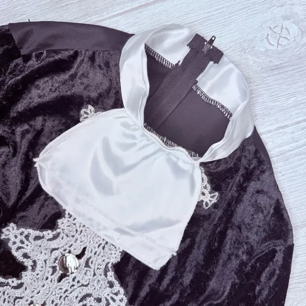 Renaissance / pirate midi dress costume elaborate English style dress velvet med - Image 4