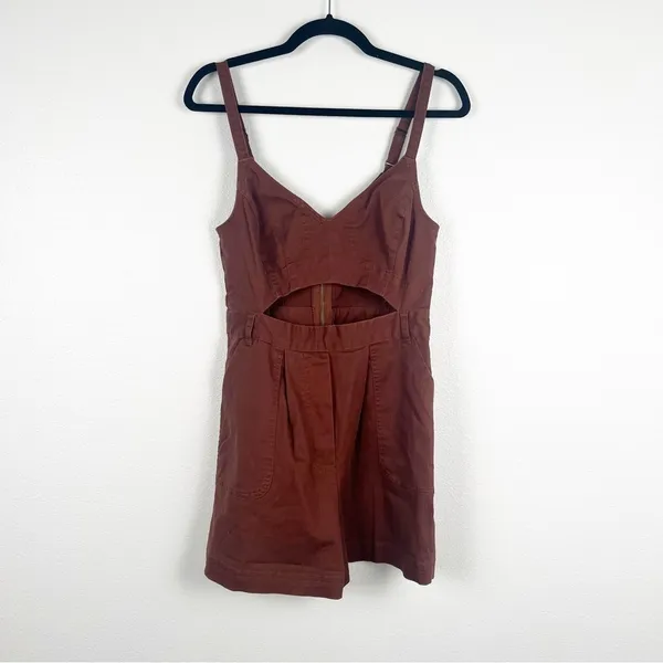 Urban Outfitters Dora Cutout Romper‎ Brown Sleeveless Size M - Image 7