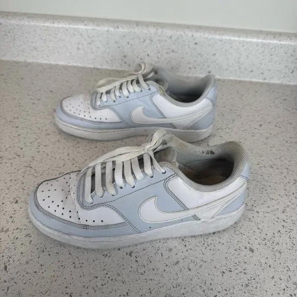 Nike Women's Blue Leather Court Vision Low Size 8 dh3158-004 - Image 5