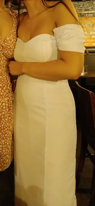 Abercrombie White Midi Dress - Image 4